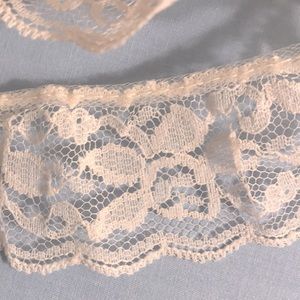 8 1/2 yards Hand Crafted Slightly Ruffled Ivory Lace  $8.